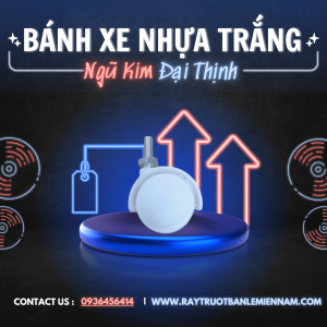 Bánh xe nhựa trắng phi 30mm tại Ngũ Kim Đại Thịnh