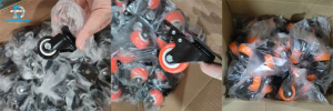 Bánh Xe Đẩy PVC Mềm Với Phanh