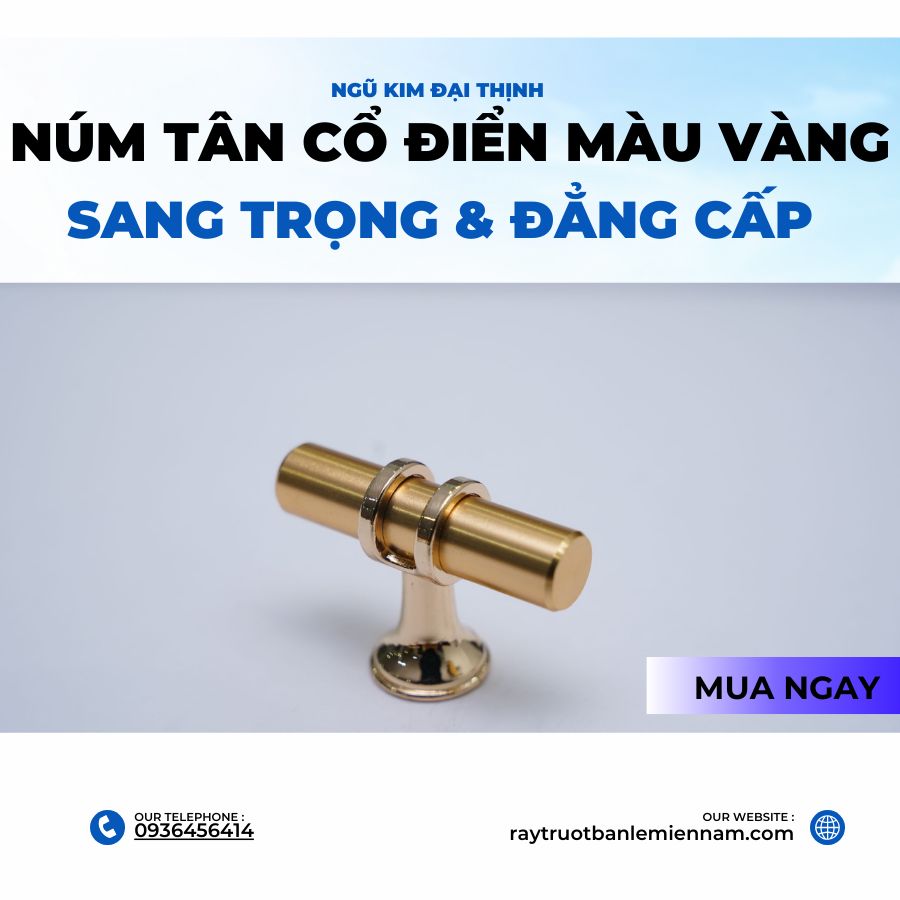 Núm Tân Cổ Điển Màu Vàng