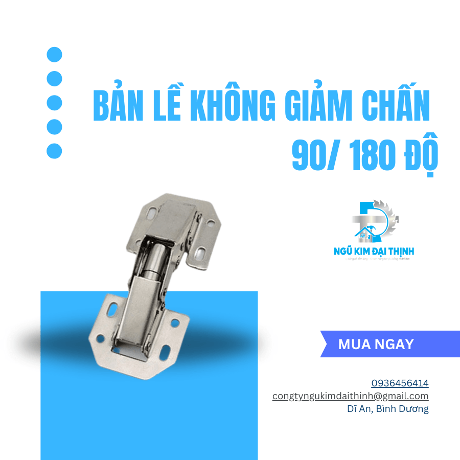 Bản lề không giảm chấn 90/ 180 độ