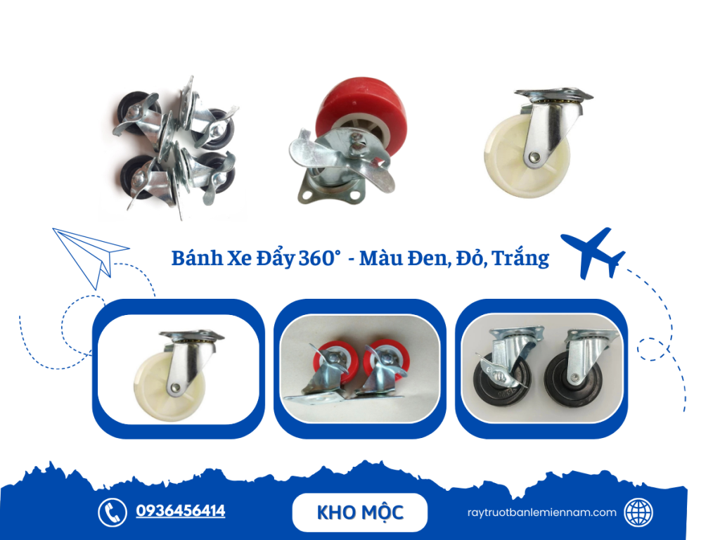 Bánh Xe Đẩy 360° Chịu Lực Cao